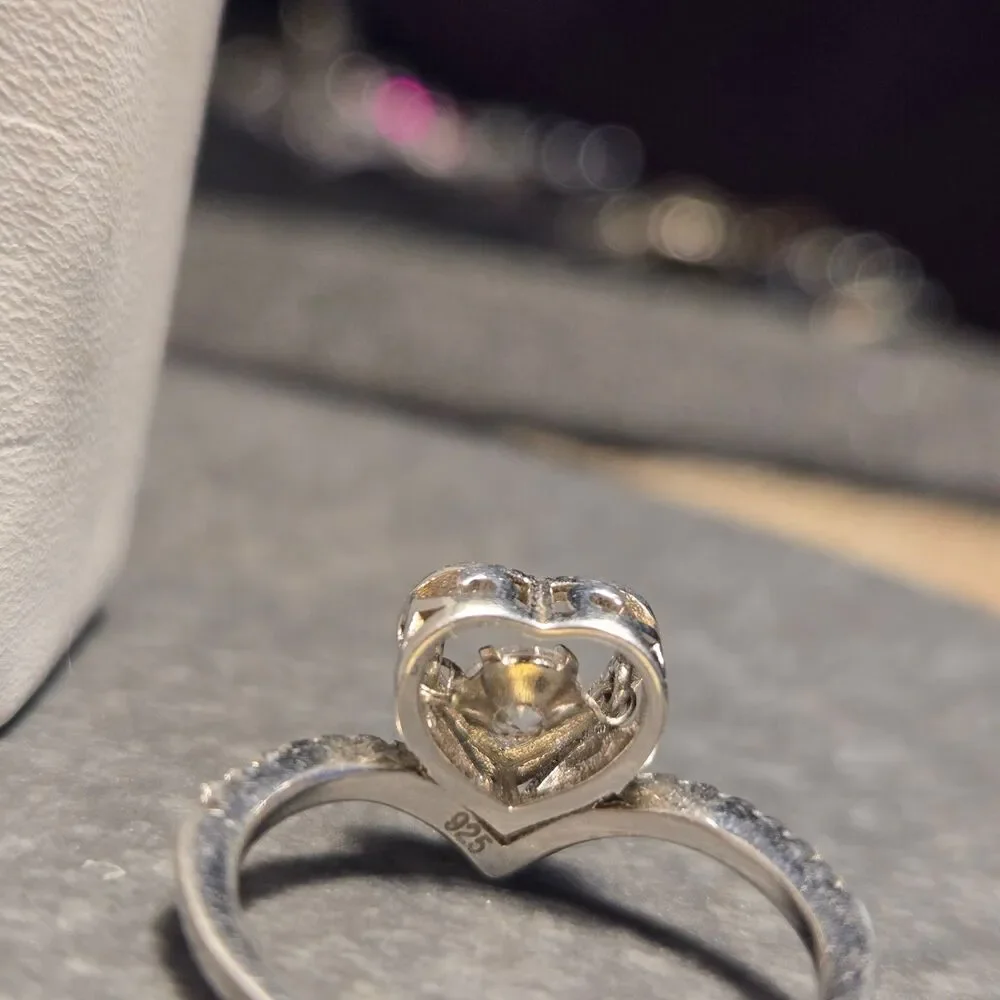 Mobile Heart vintage sterling silver ring sz 6